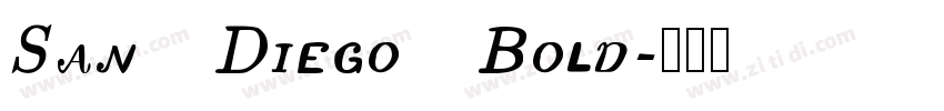 San Diego Bold字体转换